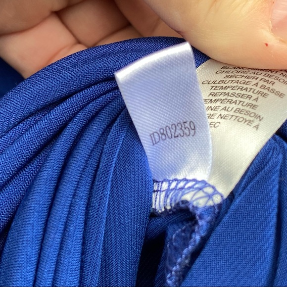 Chicos Royal blue Jumpsuit 1 piece pantsuit Elastic waist Zip back Jumper - Picture 10 of 11